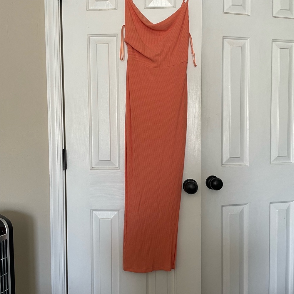 Elegant Orange Women's Dress